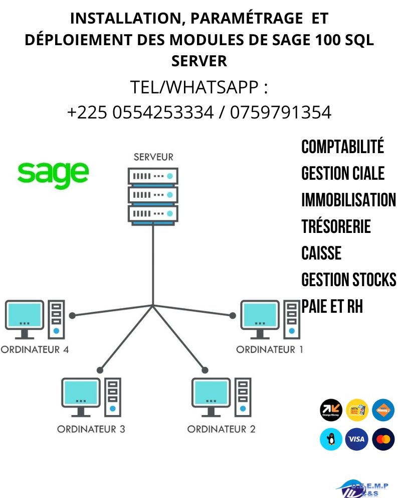 Installation & Parametrage Microsoft et Sage 100 SQL Serveur