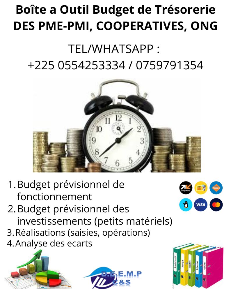 Boîte a outils de gestion trésorerie